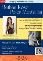 Bethan Rose and Peter McMullin – Violin and Piano Recital Ticket